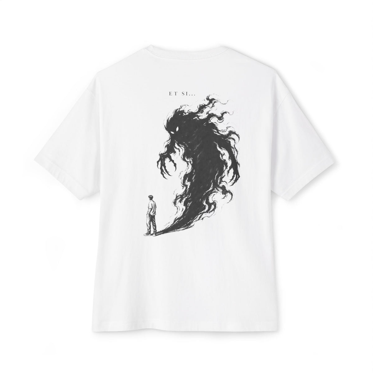 T-shirt oversize « ET SI… » — Blanc