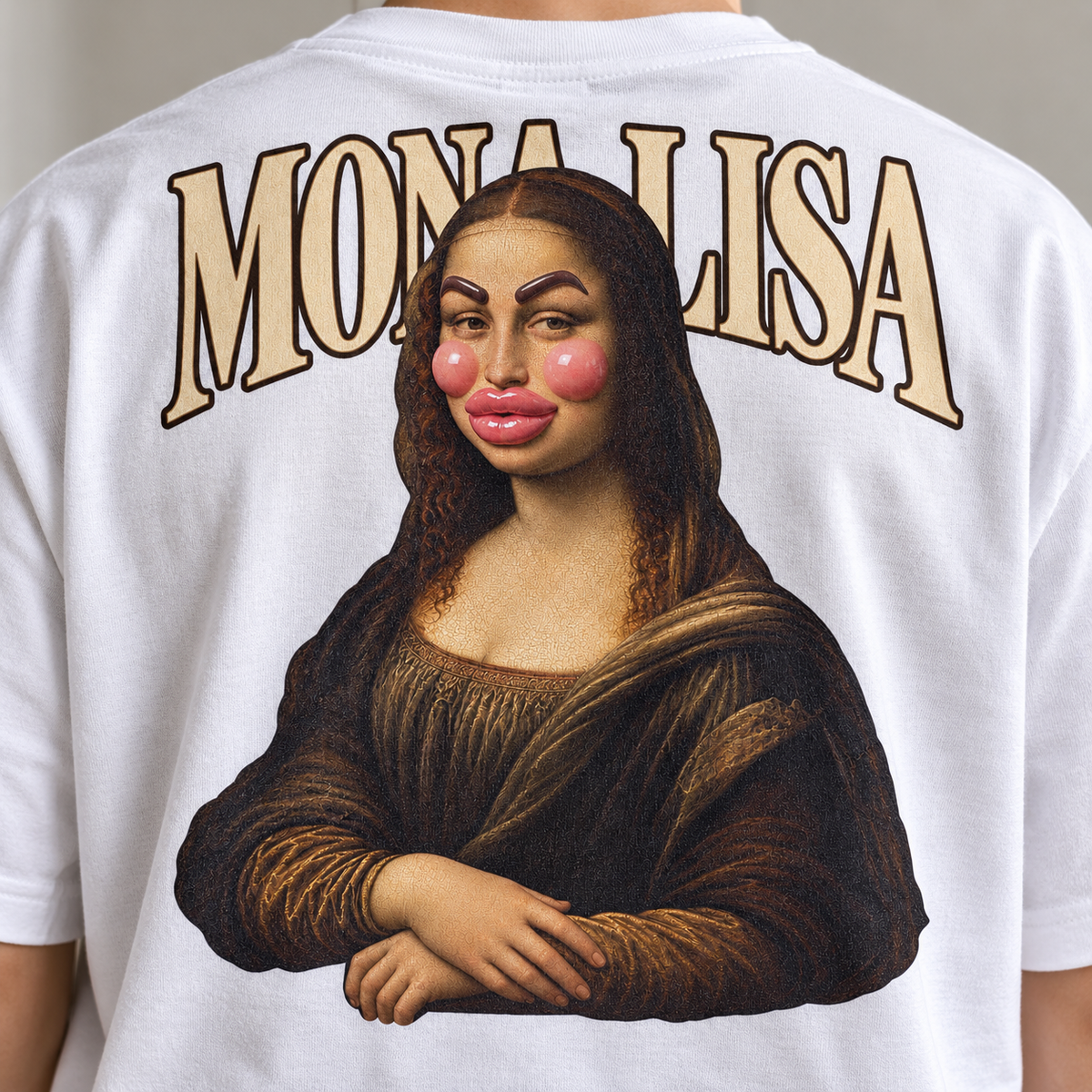 T-shirt oversize  – coton épais, imprimé grand format au dos