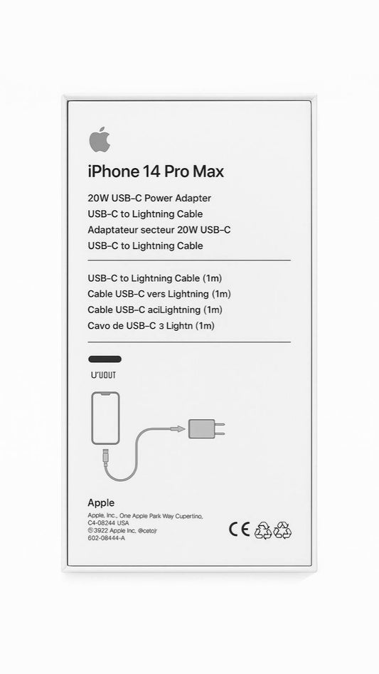 Chargeur rapide iPhone  – Adaptateur 20W USB-C + Câble Lightning